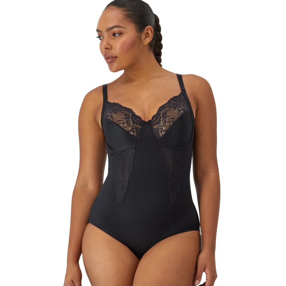 Maidenform Ultra-Firm Tummy Control Shape Bodysuit Built-In Underwire Bra 38DD